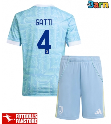 Juventus Federico Gatti #4 Bortatröja Barn 2025-26 Kortärmad (+ Korta byxor)